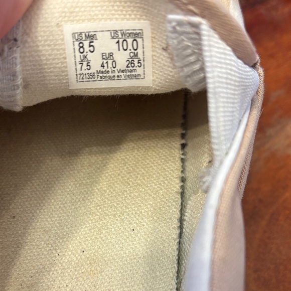 Vans Beige and White Checkered Slip-Ons - Picture 2 of 2